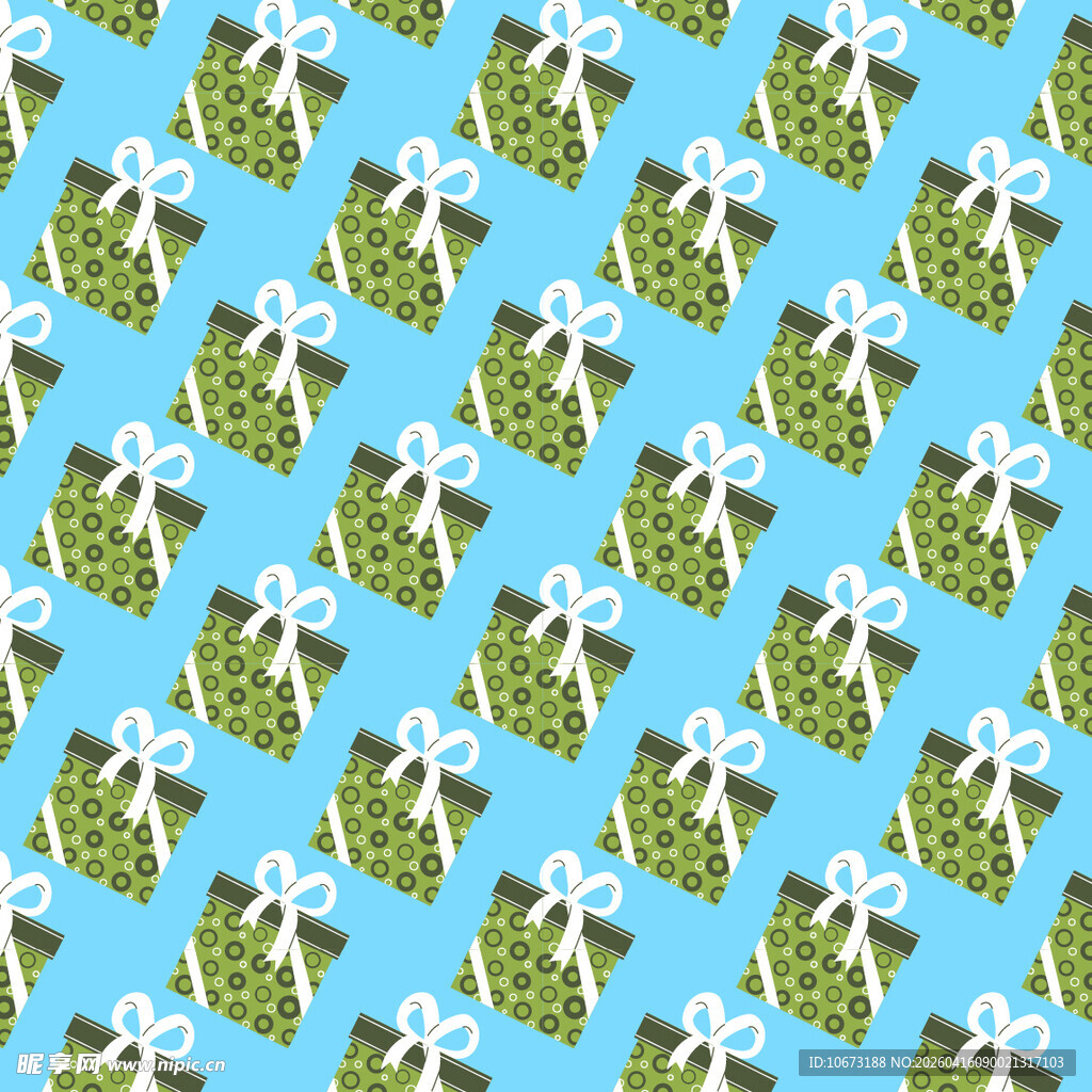 绿色礼物图案
