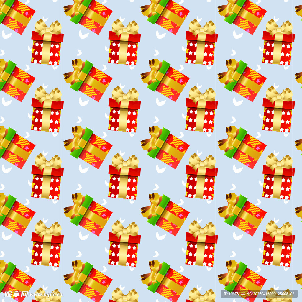 多彩礼盒图案背景