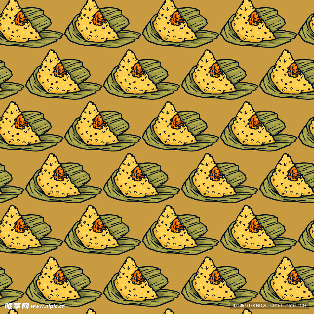 卡通粽子图案背景设计