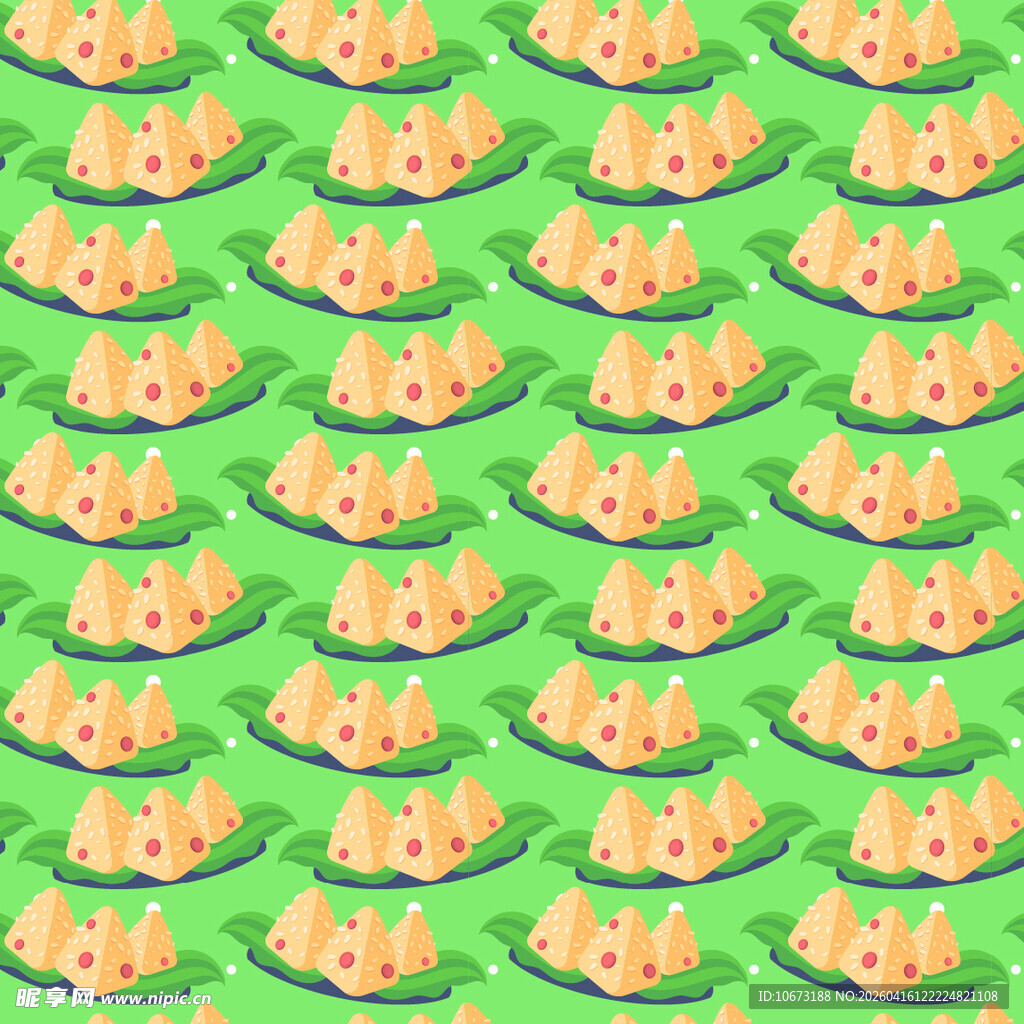 绿色背景粽子图案背景