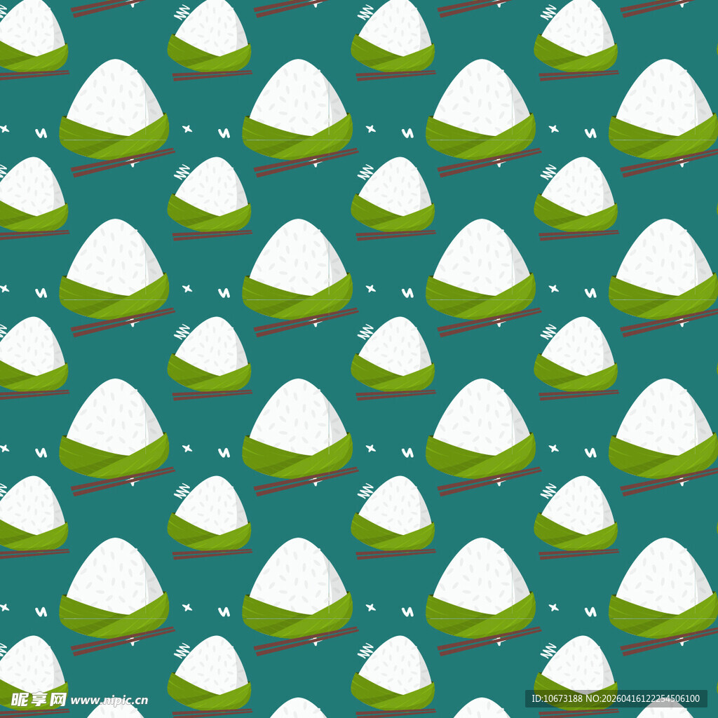 清新粽子图案背景