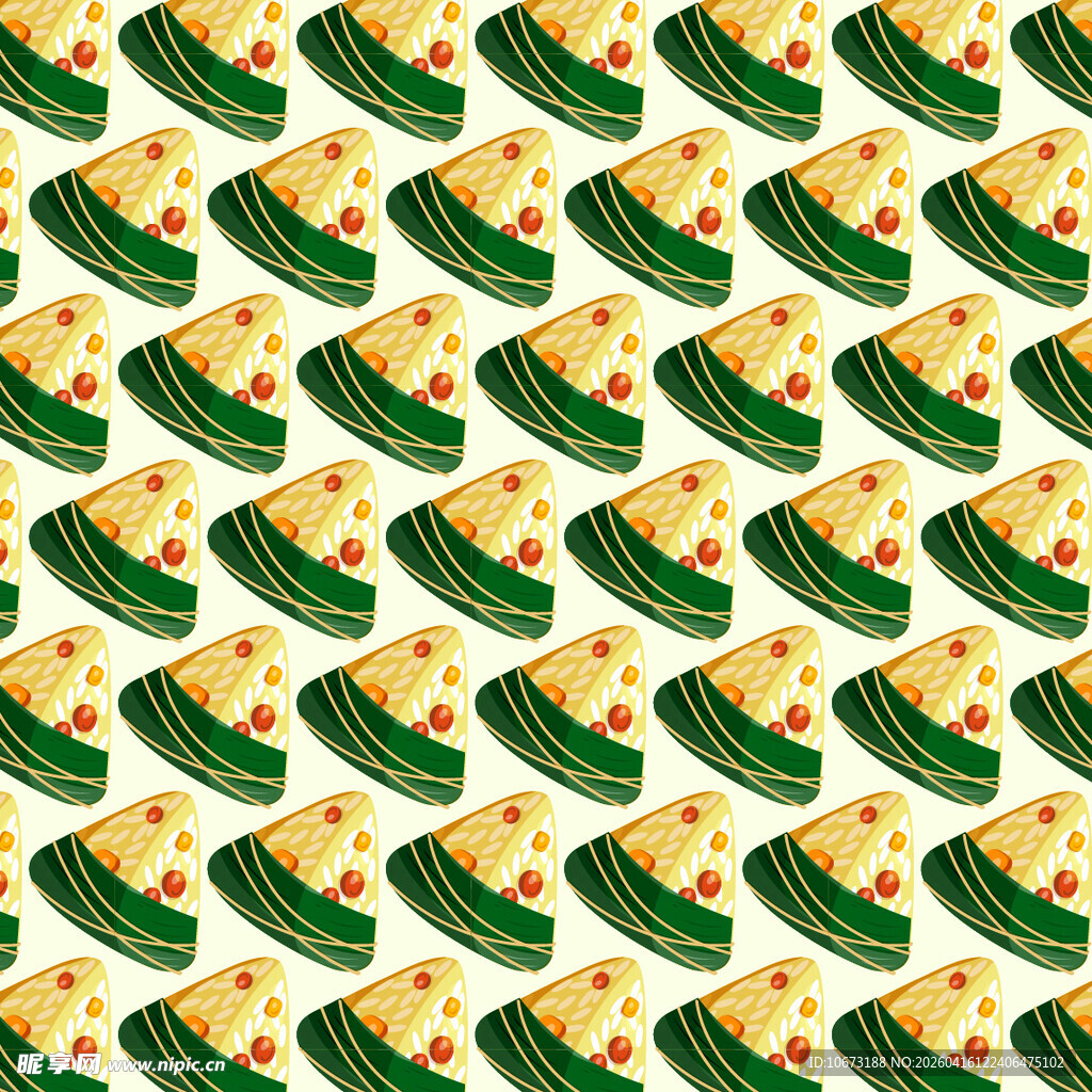 卡通红豆粽子图案背景
