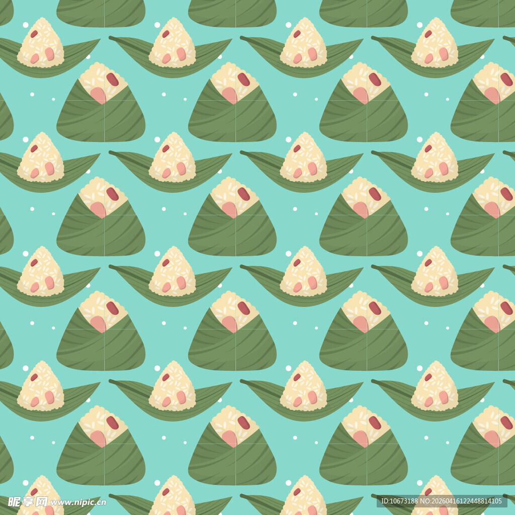 可爱粽子几何图案背景