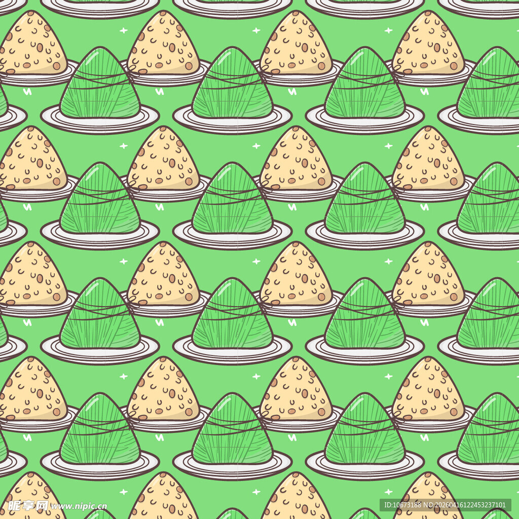 绿色背景的粽子图案