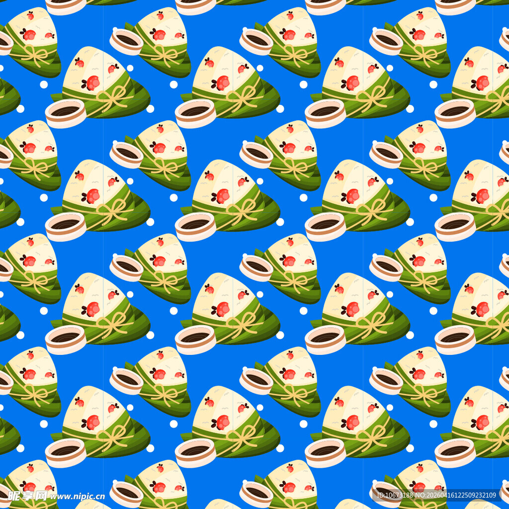 手绘粽子图案背景