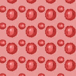 红色圆形病毒图案背景