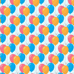 多彩气球无缝图案背景