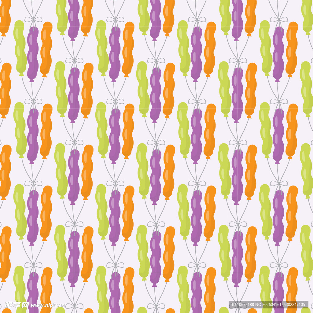 多彩气球图案无缝背景