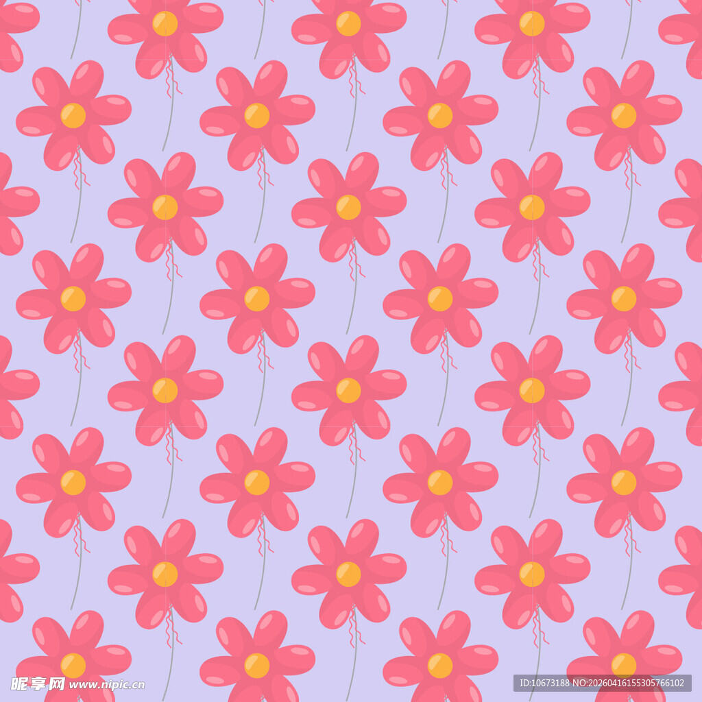 粉色小花气球图案背景纹理