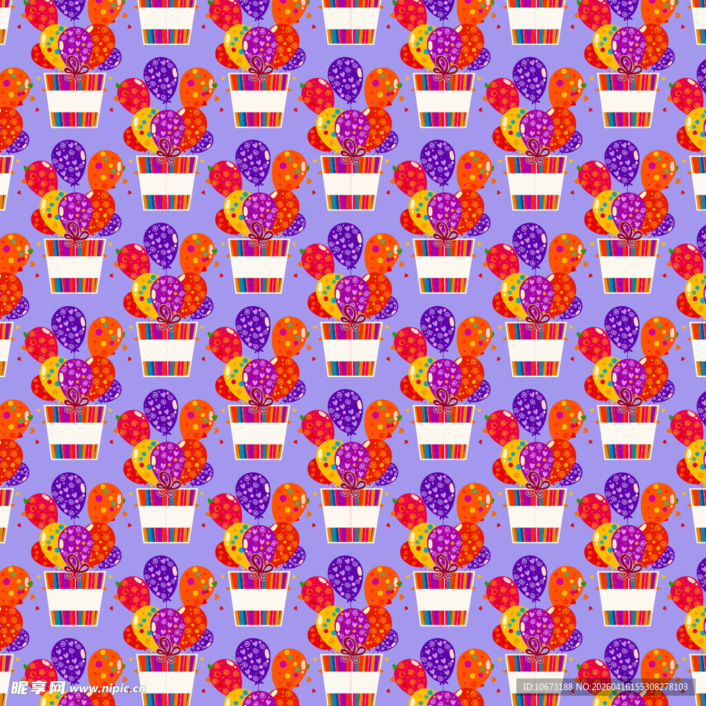 多彩气球图案背景