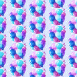 梦幻水彩气球图案背景