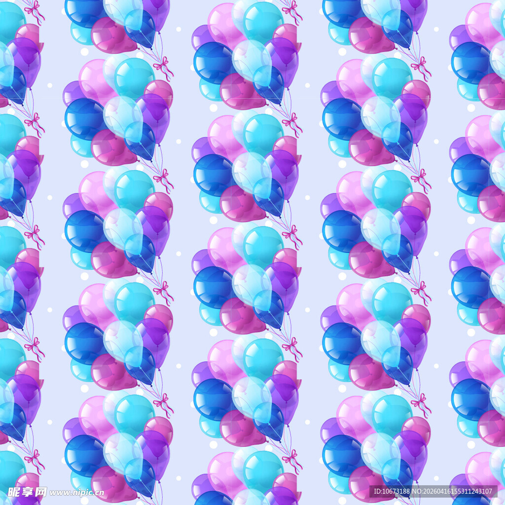 梦幻水彩气球图案背景