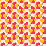 心形气球图案无缝背景纹理