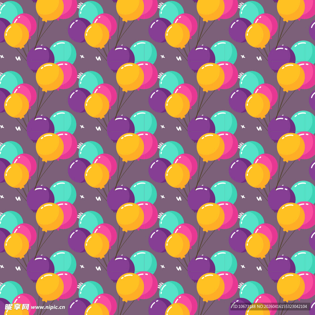 多彩气球图案背景