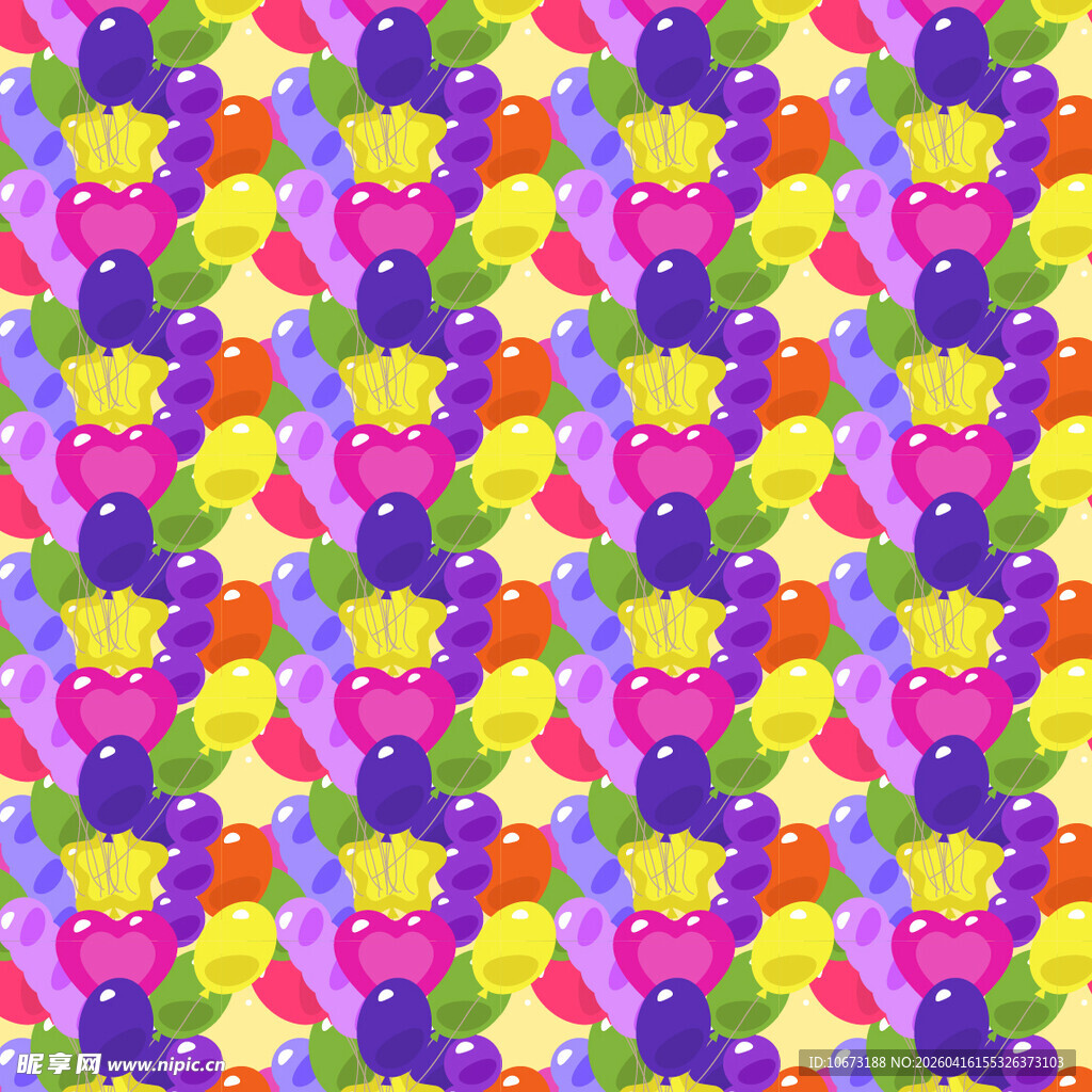 多彩气球图案背景