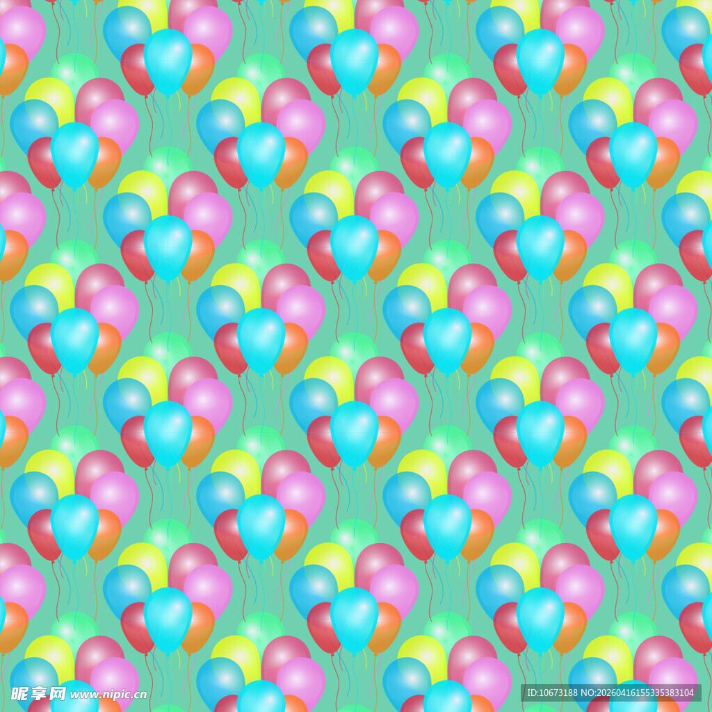 多彩气球图案背景