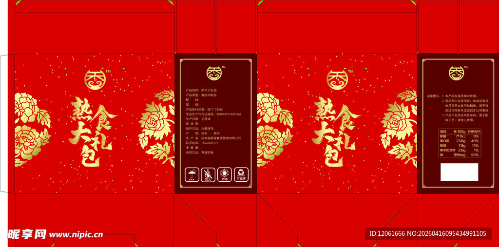 熟食大礼包展开图