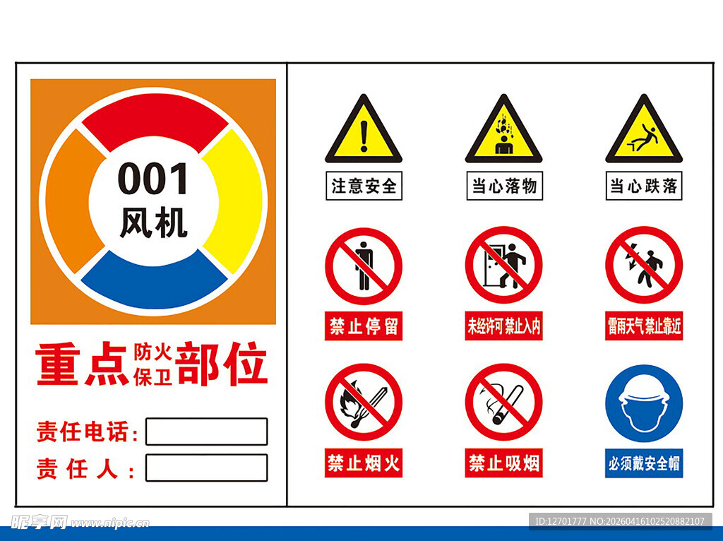 重点部位标识牌集合