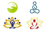瑜伽冥想相关标志图案