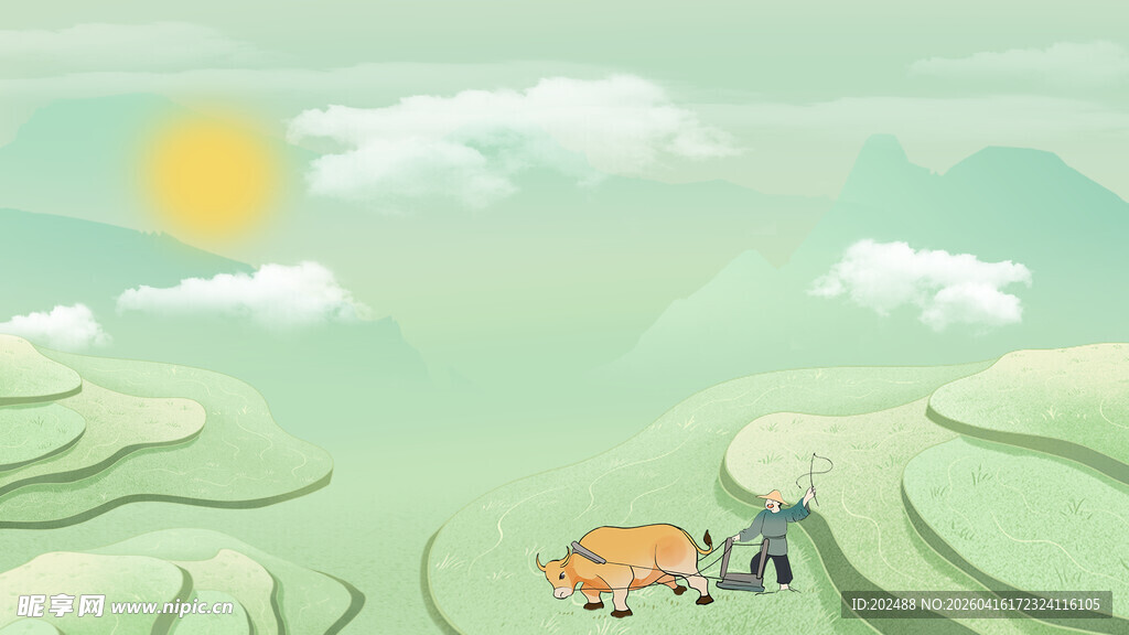 田园风光中的动物与美景