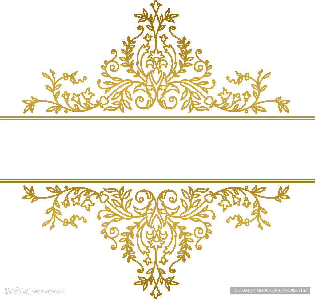 金色奢华欧式花纹装饰元素