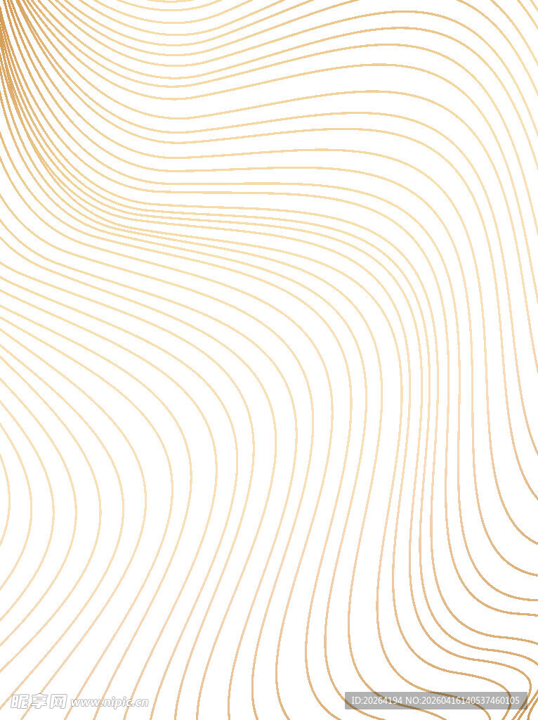 金色波浪线条抽象背景图