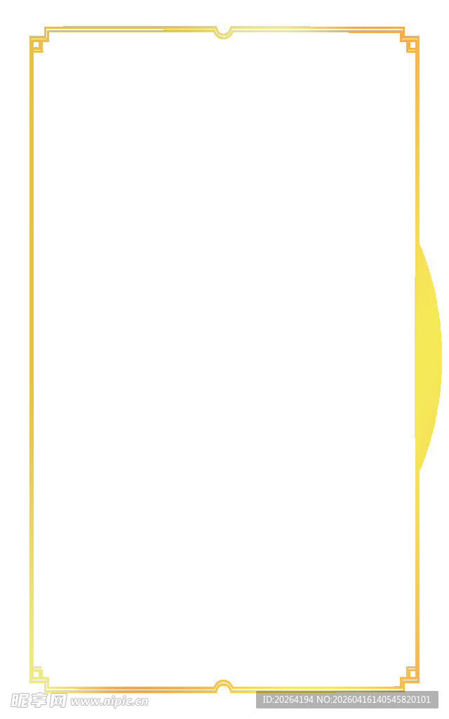 金色边框空白图片模板
