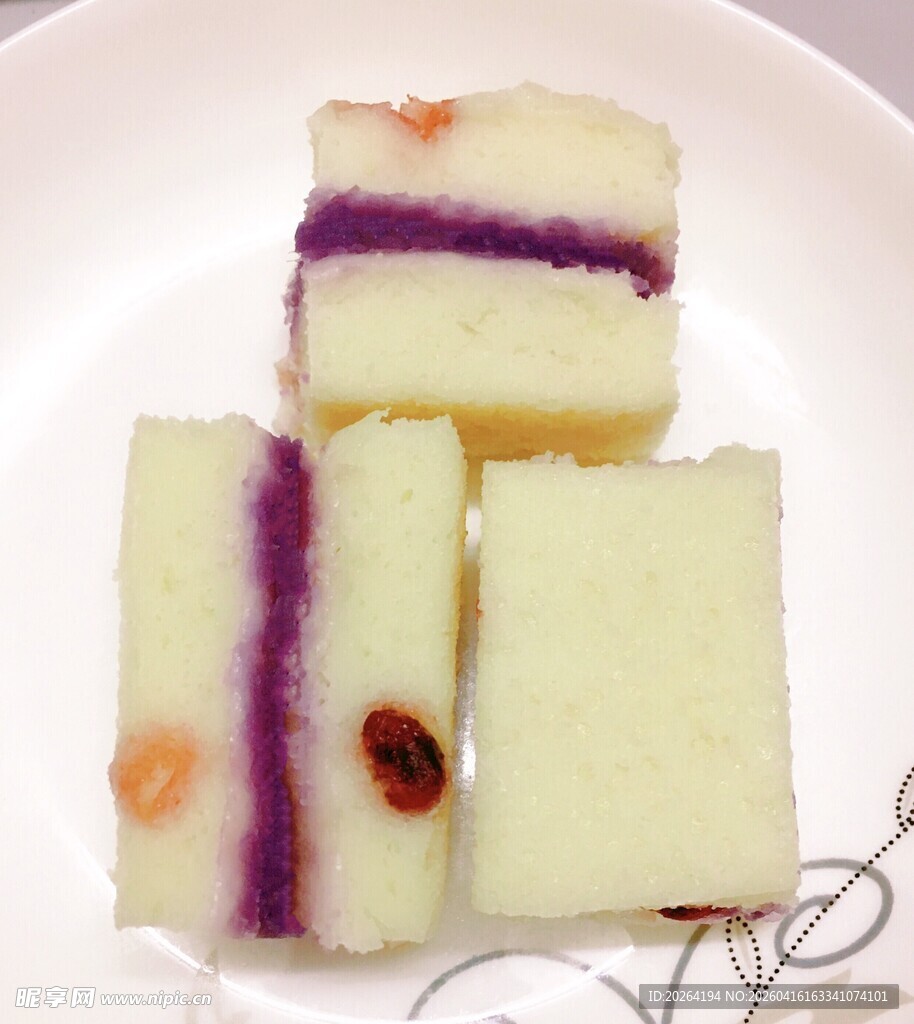 紫薯夹心糕点 米糕甜点