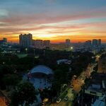 城市黄昏美景 夕阳