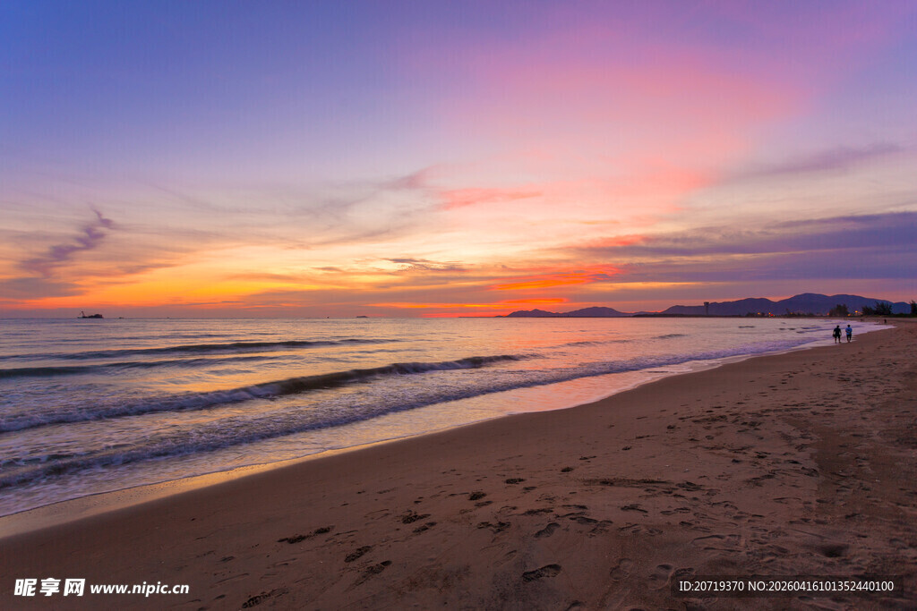 海边绚丽日落美景