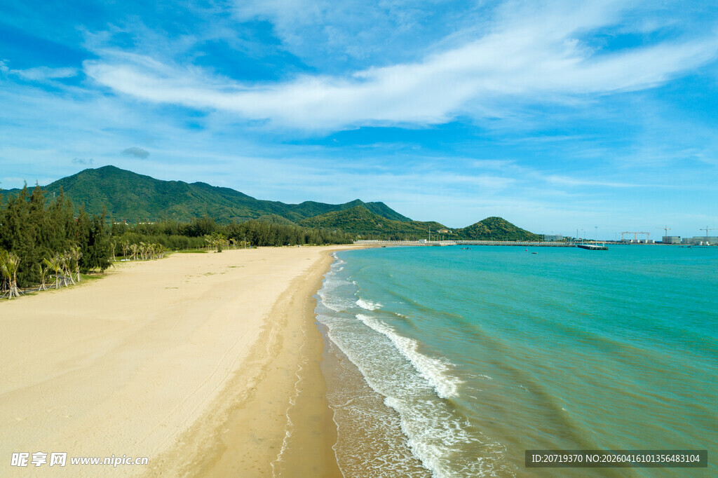 美丽海滨沙滩海景风光