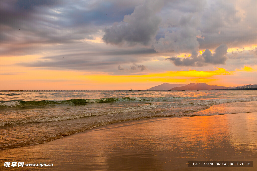 海边绝美日落风景