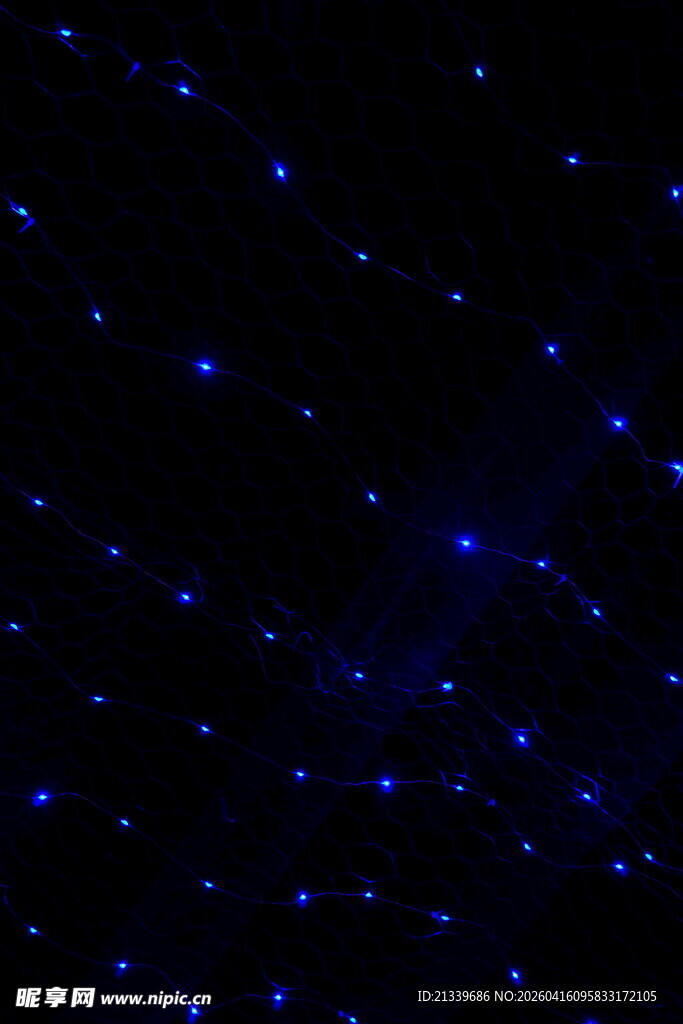 蓝色微光星空彩灯