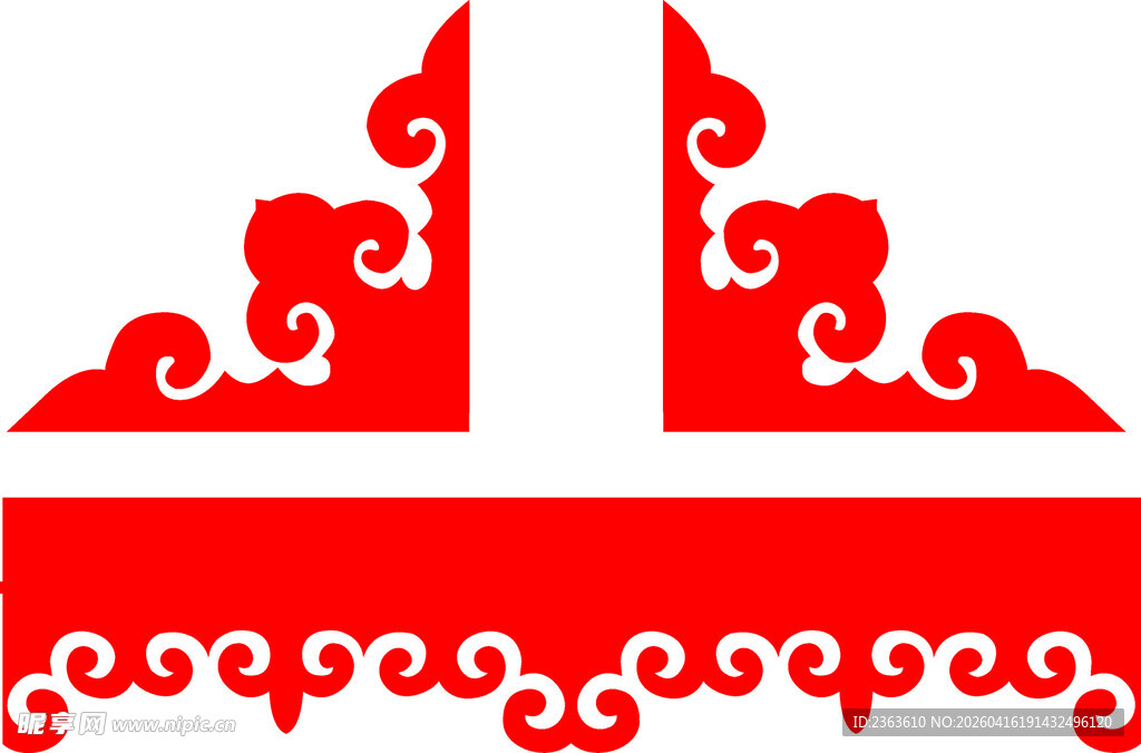 中式传统红色花纹图案