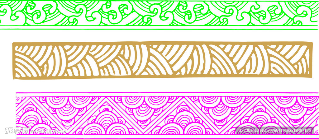 多彩花纹装饰条