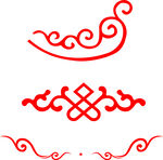 中式传统红色花纹图案