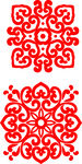 传统红色花纹装饰图案
