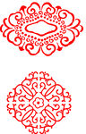 中式传统红色花纹图案