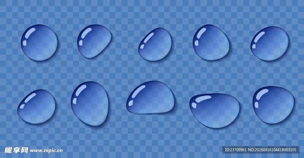 蓝色水滴素材