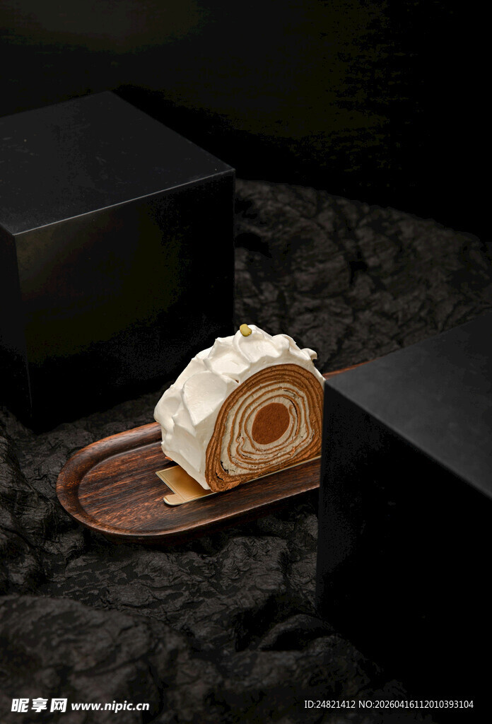 美味奶油蛋糕卷