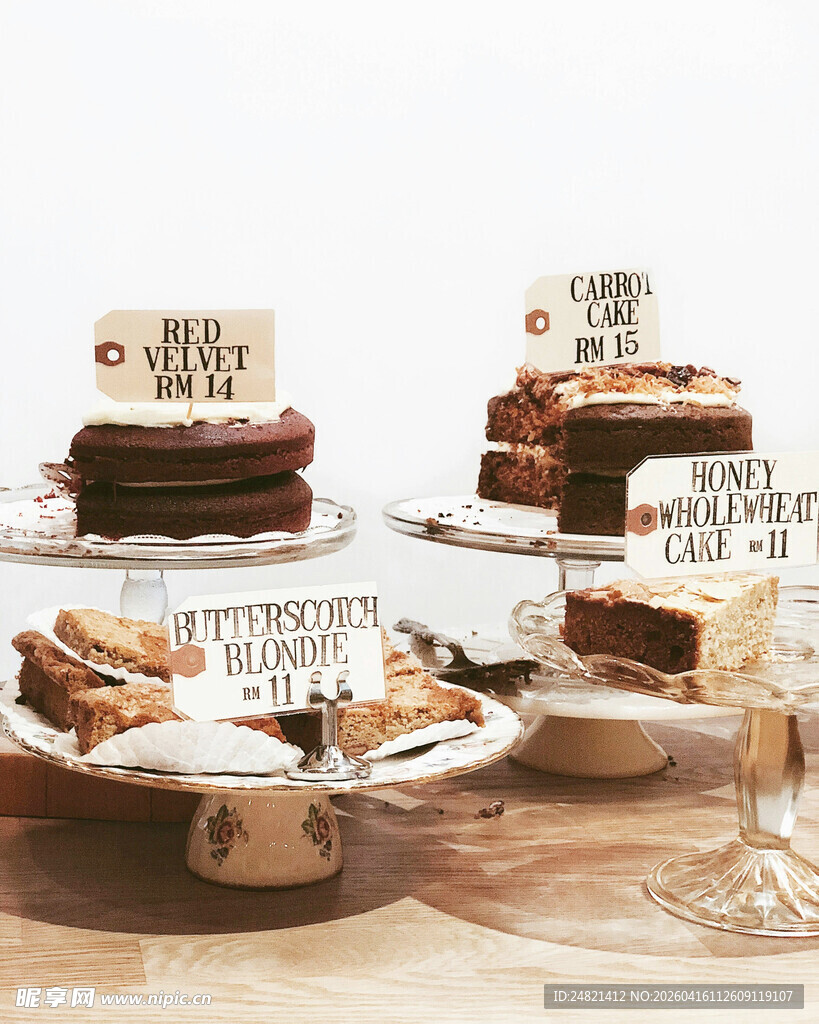多样美味蛋糕甜点展示