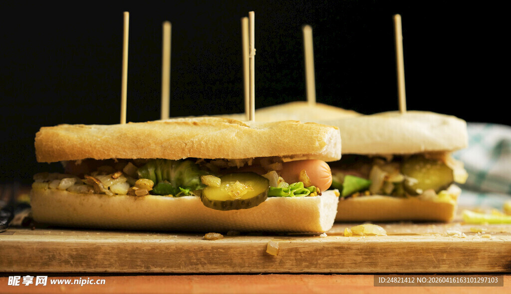 美味夹心三明治