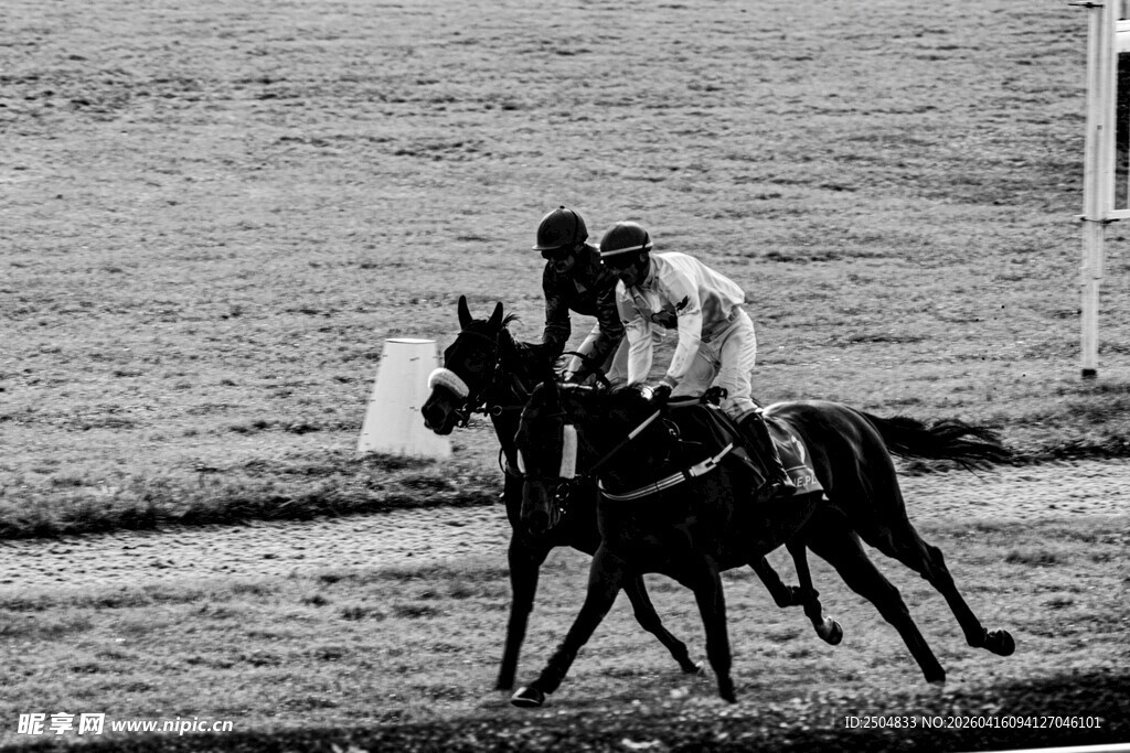 赛马场上骑手策马奔腾