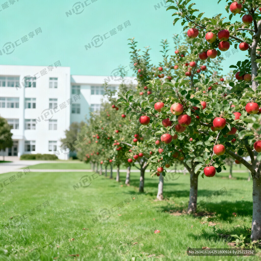 校园苹果园牌 只要背景不要字