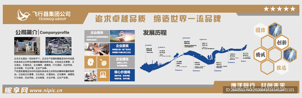 企业展厅简介历程文化墙