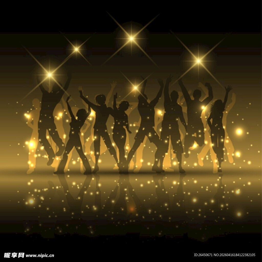舞台上的跳跃舞者闪耀瞬间