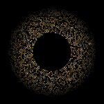 金色圆形花纹图案