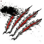 血爪抓痕图案设计