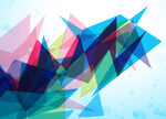 多彩几何抽象背景图案