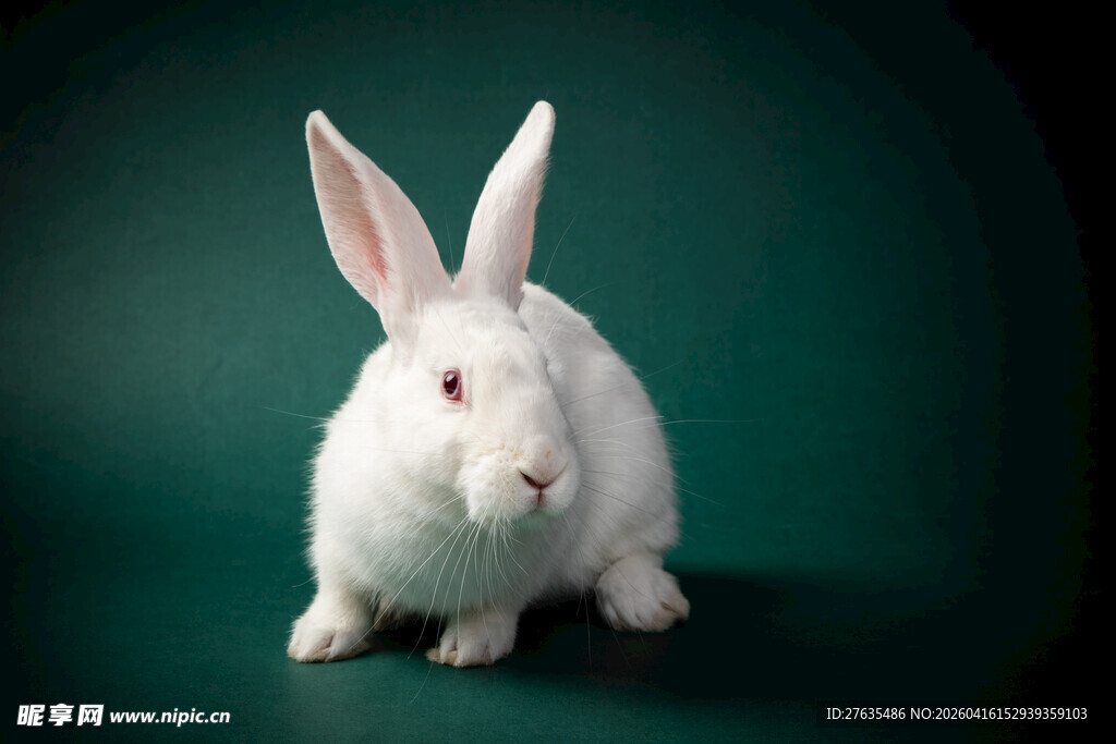 白色萌兔特写